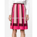 Office Lady Multicolored Pleated Cinched Waist Midi Summer Skirt Manufacture Wholesale Fashion Women Apparel (TA0024S)